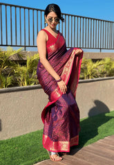Kashmiri Design Banarasi Saree
